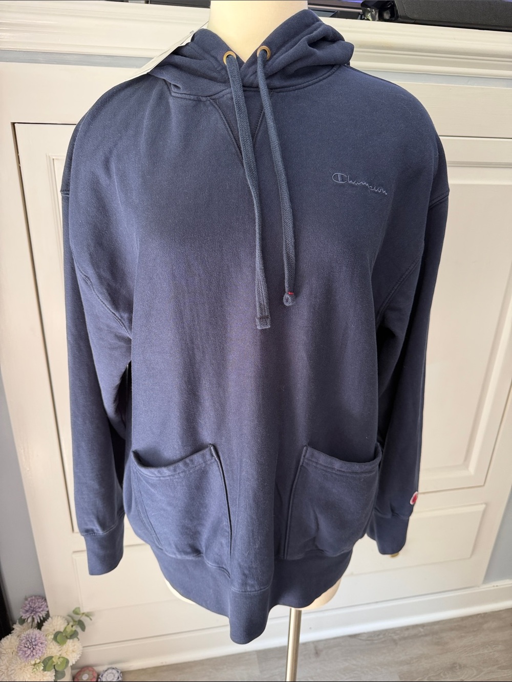 Champion Pullover Hoodie Navy Size S